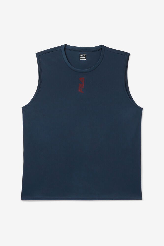 Fila T Skjorte Herre Marineblå Rep Tank 140953-MFK